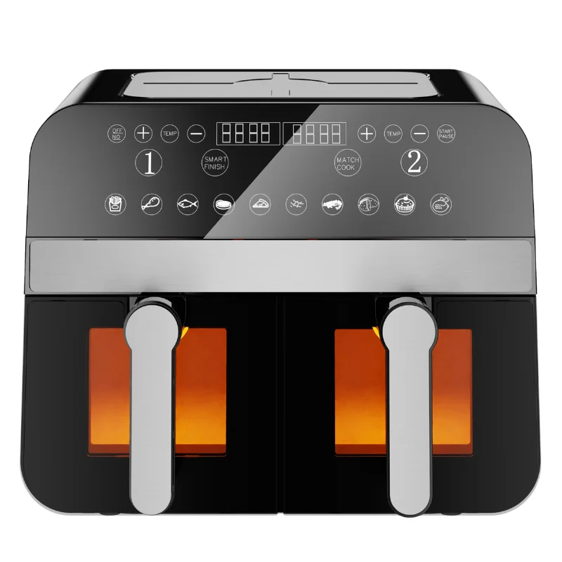 Dupla kosaras digitális forrólevegős sütő ablakkal 9L 2400W – CN-AFD45WB | Comfy Nest